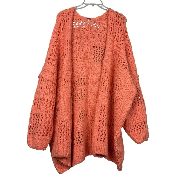 Free People Saturday Morning Oversized Knit Chunky Cardigan - Picture 2 of 6